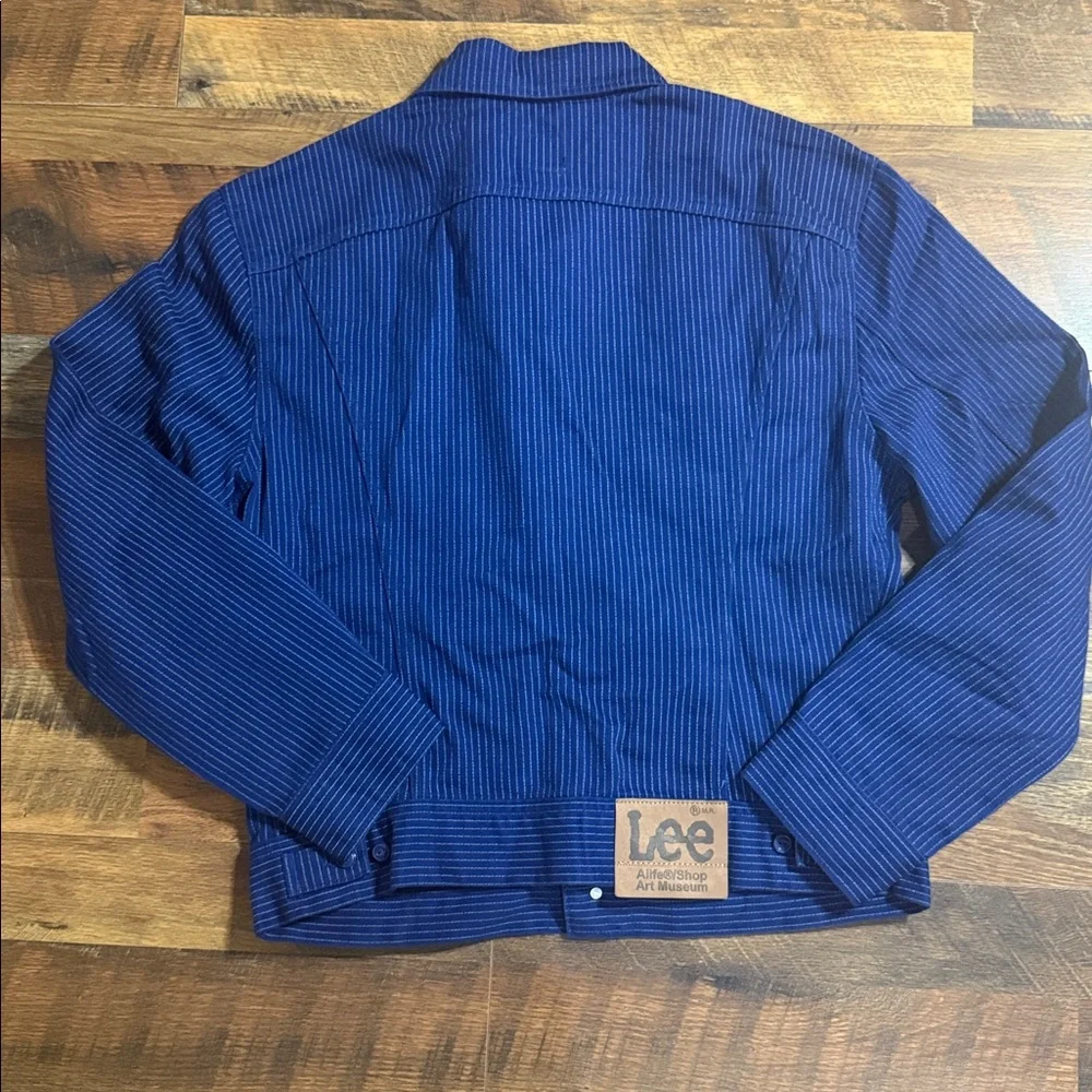 Lee x Alife Art Museum Pinstripe Trucker Jacket Blue - Size Large
